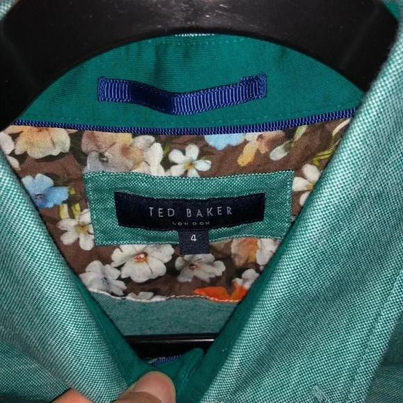 Ted Baker Turquoise Collared Shirt - Picture 2 of 3